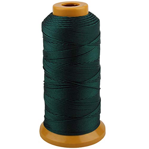 Twisted Nylon Linie Schnur String Cord für Gartenarbeit Marking DIY Projects Crafting Mauerwerk (Dunkelgrün, 1mm-656 feet) von McFanBe