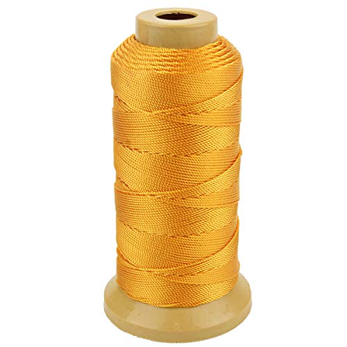 Twisted Nylon Linie Schnur String Cord für Gartenarbeit Marking DIY Projects Crafting Mauerwerk (Gold, 1mm-656 feet) von McFanBe