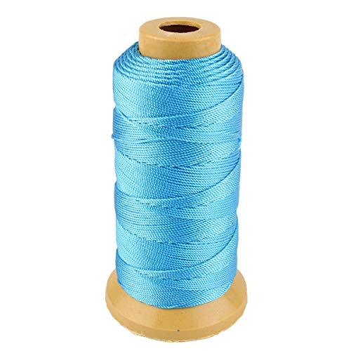 Twisted Nylon Linie Schnur String Cord für Gartenarbeit Marking DIY Projects Crafting Mauerwerk (Hellblau, 1mm-656 feet) von McFanBe