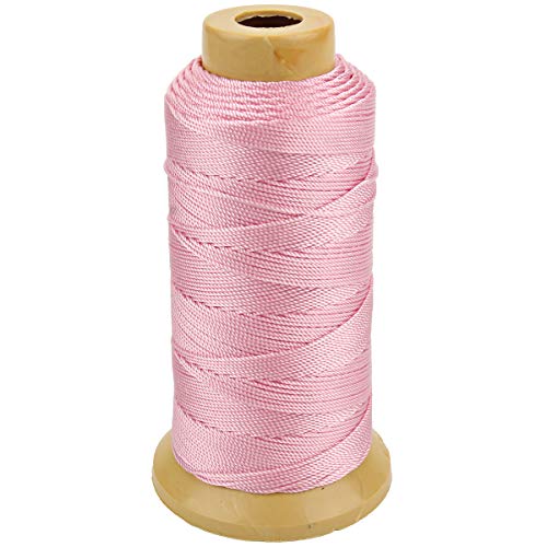 Twisted Nylon Linie Schnur String Cord für Gartenarbeit Marking DIY Projects Crafting Mauerwerk (Rosa, 1mm-656 feet) von McFanBe