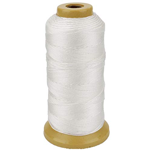 McFanBe Twisted Nylon Linie Schnur String Cord für Gartenarbeit Marking DIY Projects Crafting Mauerwerk (Weiß, 1mm-656 feet) von McFanBe