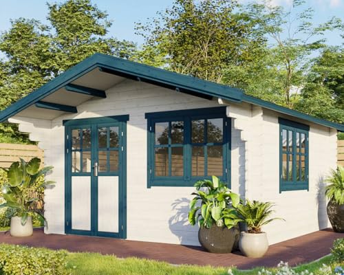 McGaRDEN "Der Gartendiscounter" Gartenhaus Holzhaus Gartenlaube Blockhaus 4x4m 35mm inkl. Fußboden von McGaRDEN