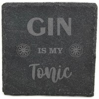 Gin Is My Tonic - Schiefer Untersetzer Mit Gravur Getränke Mat Geschenk Für Erwachsene von McHenrysPlace
