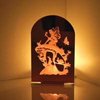 Zauberhaftes Feen Motiv - Spiegel Plexiglas Teelichthalter Kerzenhalter Dekoration/Geschenk von McHenrysPlace