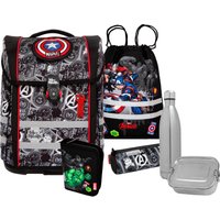 McNeill Schulranzen "Perfecto, Marvel, Avengers" reflektierende Streifen auf den Schultergurten;retroreflektierende Flächen inkl. Federmäppchen, Turnbeutel, Schlamperrolle & Motivmagnet McNeill Schulranzen "Perfecto, Marvel, Avengers" reflektierende Streifen auf den Schultergurten;retroreflektierende Flächen inkl. Federmäppchen, Turnbeutel, Schlamperrolle & Motivmagnet von McNeill