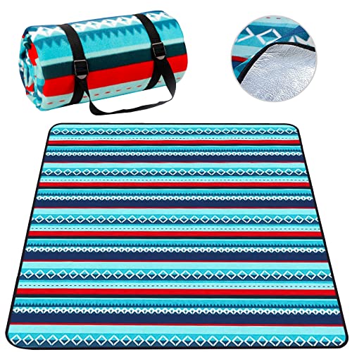 McNory Picknickdecke wasserdicht 200 x 200cm, campingdecke mit wasserdichter Unterseite, Picknick Decke Strandmatte Waschbar faltbar für Garten, Park, Strand, Camping,mit Schultergurt, Outdoor Decke McNory Picknickdecke wasserdicht 200 x 200cm, campingdecke mit wasserdichter Unterseite, Picknick Decke Strandmatte Waschbar faltbar für Garten, Park, Strand, Camping,mit Schultergurt, Outdoor Decke von McNory