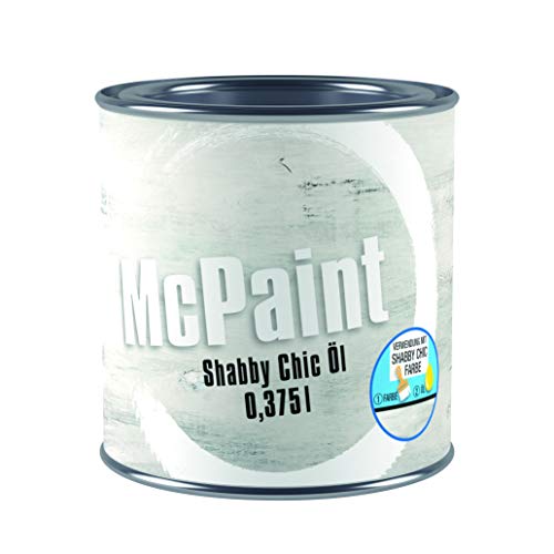McPaint Shabby Chic Effect Öl für innen und außen, grau, 0,375L, Aus alt mach neu - trendiger Vintage Look, Kreidefarbe von McPaint