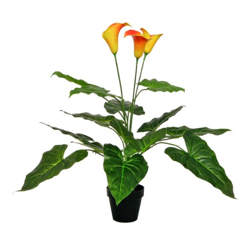 McPalms Calla Lily Kunstblume Kunstpflanze ca 65 cm hoch Inclusive Topf von McPalms