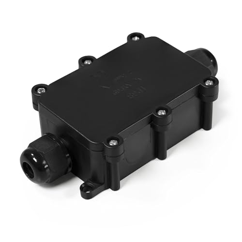 MC POWER Abzweigdose IP68 wasserdicht Aufputz Verteilerdose | 124x45x32mm | 2 Wege Verbindungsdose Eingang Ausgang Verteilerdose Außen für Kabel Durchmesser 4mm-8mm von McPower
