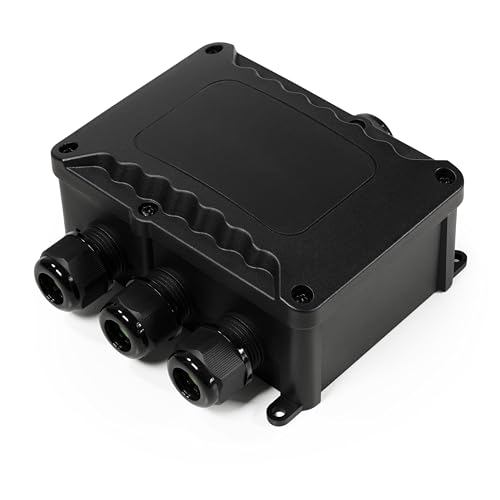 MC POWER Abzweigdose IP68 wasserdicht Aufputz Verteilerdose | 129x119x56mm | 4 Wege - 1 Eingang 3 Ausgänge Kabelabzweigkasten Außen für Kabel Durchmesser 4mm-8mm MC POWER Abzweigdose IP68 wasserdicht Aufputz Verteilerdose | 129x119x56mm | 4 Wege - 1 Eingang 3 Ausgänge Kabelabzweigkasten Außen für Kabel Durchmesser 4mm-8mm von McPower