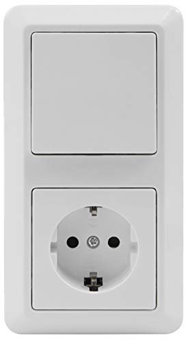 MC POWER - CUP - Wand Steckdosen und Schalter Set | Tür 2-fach | 3-teilig | weiß, poliert MC POWER - CUP - Wand Steckdosen und Schalter Set | Tür 2-fach | 3-teilig | weiß, poliert von McPower