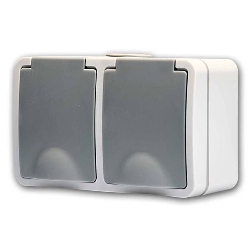 McPower FIX Doppelsteckdose Horizontal IP54 250V16A McPower FIX Doppelsteckdose Horizontal IP54 250V16A von McPower