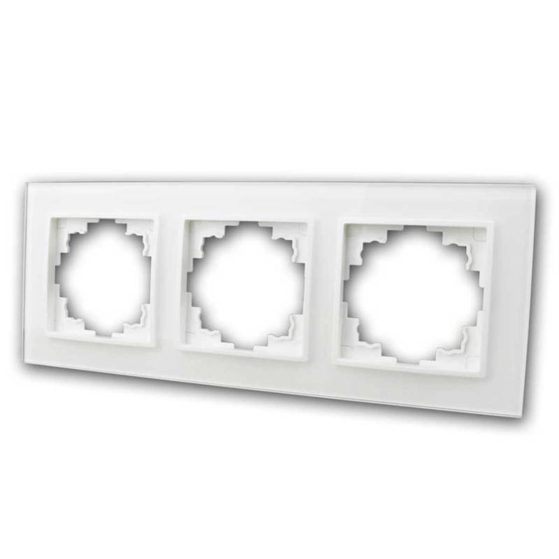 McPower FLAIR Glasrahmen 3-Fach Weiß Rahmen aus Glas von McPower