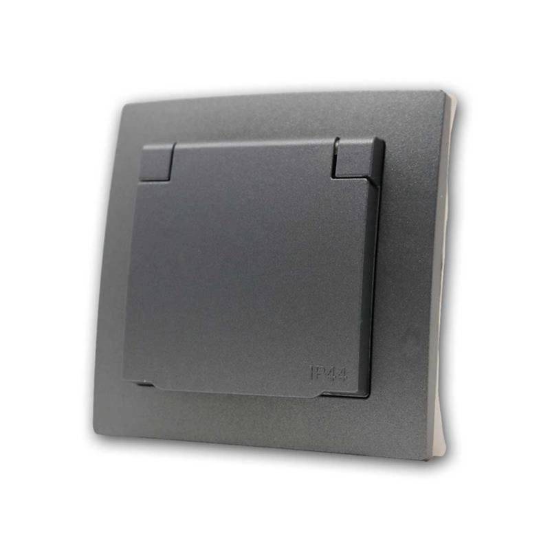 McPower FLAIR Steckdose IP44 anthraz250V16AUP m Rahme McPower FLAIR Steckdose IP44 anthraz250V16AUP m Rahme von McPower