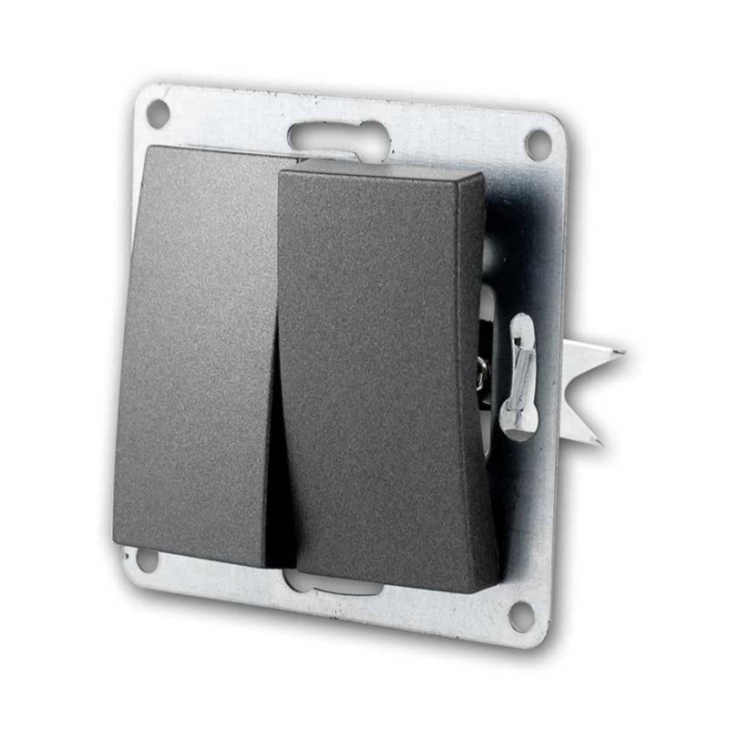 McPower FLAIR Wechselschalter 2-Fach Anthrazit 250V10A UP McPower FLAIR Wechselschalter 2-Fach Anthrazit 250V10A UP von McPower