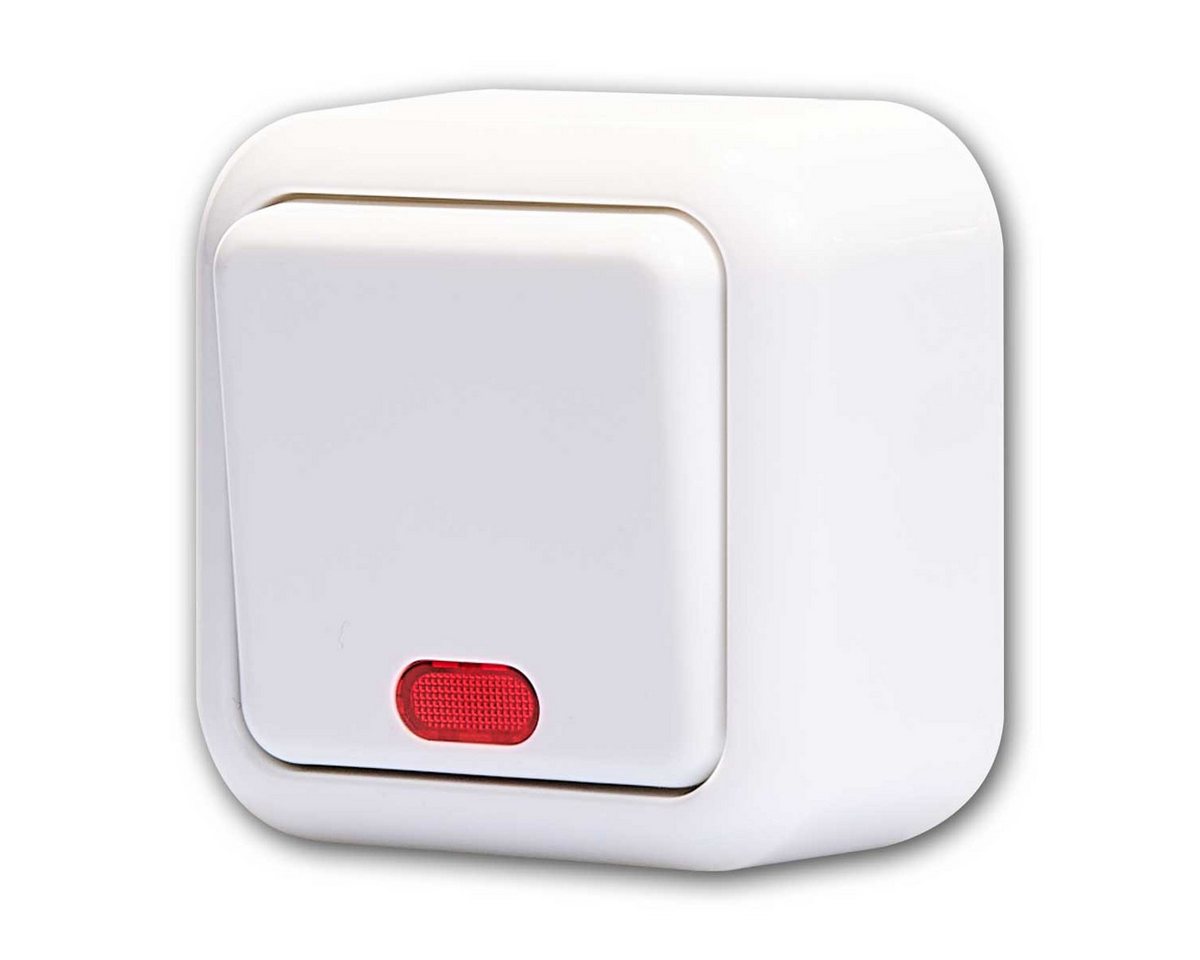 McPower Lichtschalter FINERY Schalter mit LED 250V~/10A weiß Aufputz McPower Lichtschalter FINERY Schalter mit LED 250V~/10A weiß Aufputz von McPower