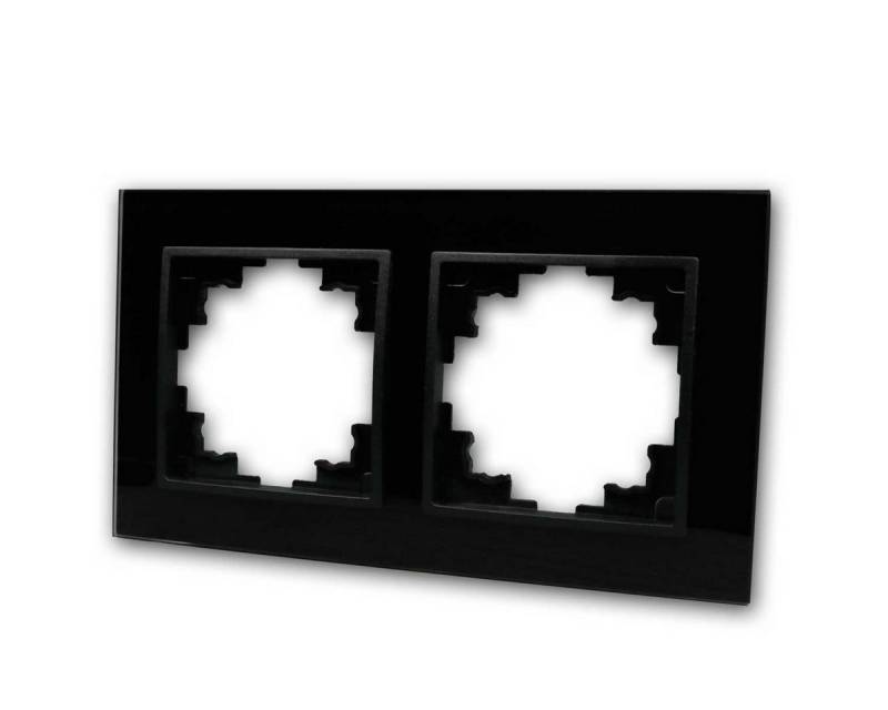 McPower Abdeckrahmen FLAIR Glasrahmen, 2-fach, schwarz, Rahmen aus Glas, Glas McPower Abdeckrahmen FLAIR Glasrahmen, 2-fach, schwarz, Rahmen aus Glas, Glas von McPower