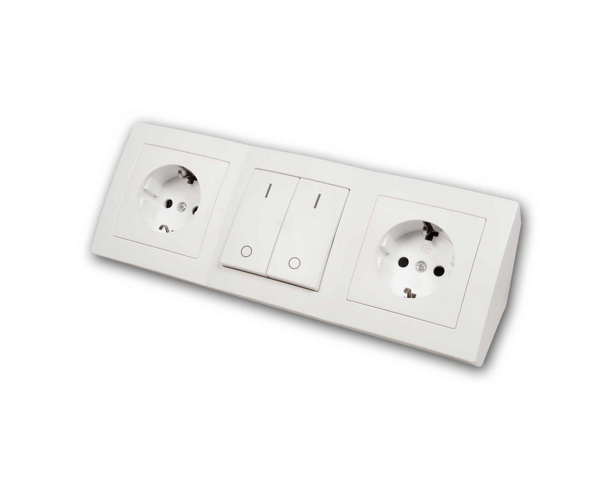 McPower Steckdosenblock "Flair", 2-fach + Schalter, weiß Steckdosenleiste McPower Steckdosenblock "Flair", 2-fach + Schalter, weiß Steckdosenleiste von McPower