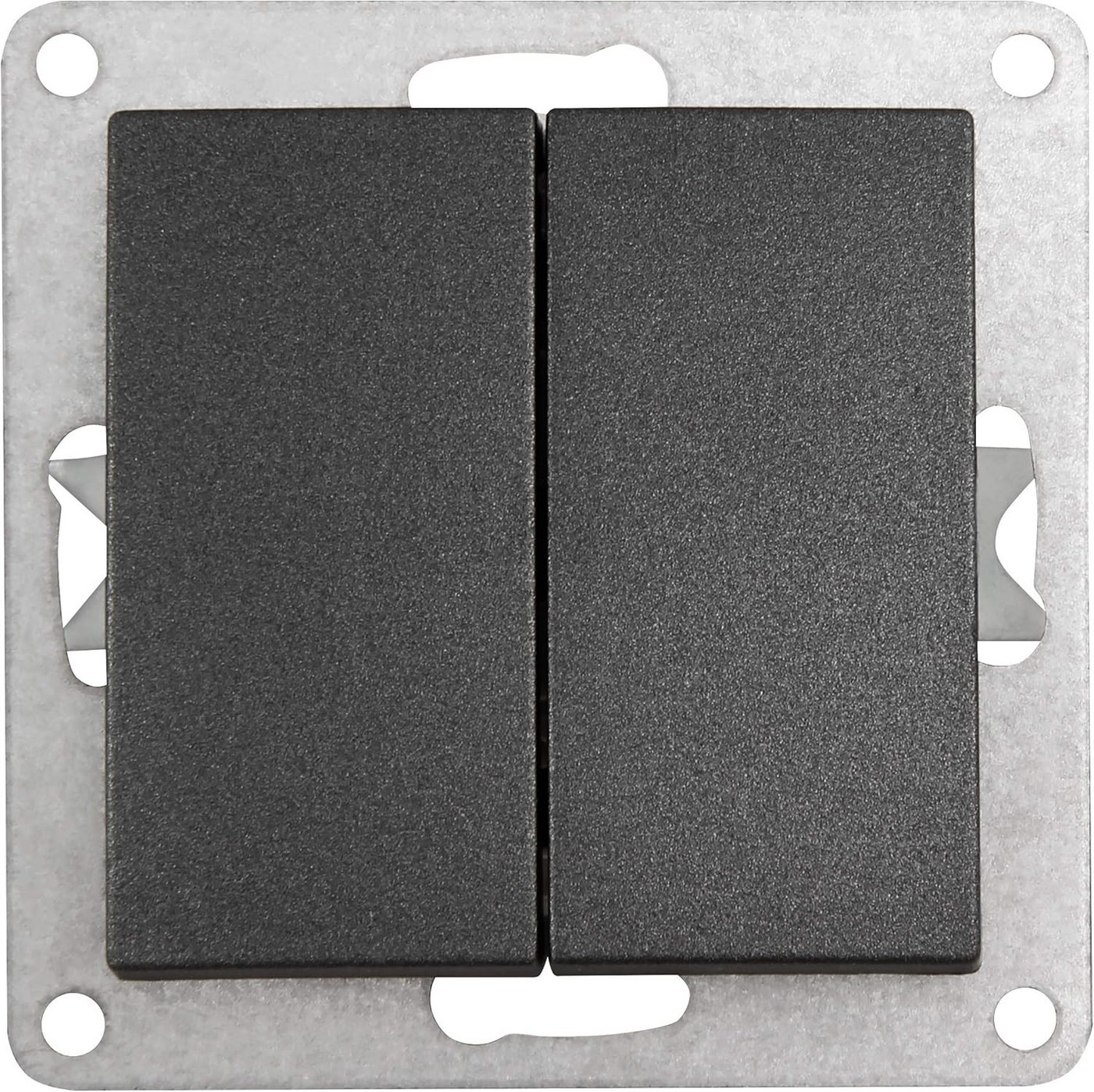 McPower Steckdose Serien-Schalter McPower "Flair", 2-fach, 250V~/10A, UP, anthrazit McPower Steckdose Serien-Schalter McPower "Flair", 2-fach, 250V~/10A, UP, anthrazit von McPower