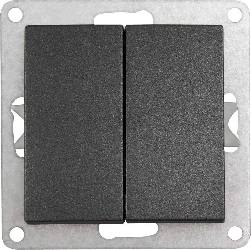 McPower Steckdose Serien-Schalter McPower "Flair", 2-fach, 250V~/10A, UP, anthrazit McPower Steckdose Serien-Schalter McPower "Flair", 2-fach, 250V~/10A, UP, anthrazit von McPower