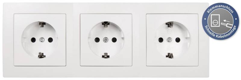 McPower Steckdose Steckdosen Set McPower Flair Beginner 3S Profi 4-teilig, weiß, Klemman McPower Steckdose Steckdosen Set McPower Flair Beginner 3S Profi 4-teilig, weiß, Klemman von McPower