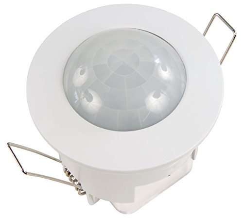 McShine - IR Bewegungsmelder | LX-630 | 360° Lichtsensor 1200W Unterputz Präsenzmelder LED innen geeignet IP20 Reichweite 6m, weiß von McShine