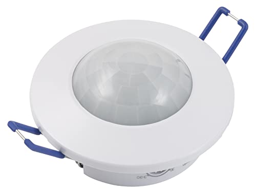 McShine - Decken IR Bewegungsmelder | LX-44 | Erfassungswinkel 360°, 800W, LED geeignet, IP20, 3-Leitungs Anschluss, 8m Reichweite, weiß von McShine