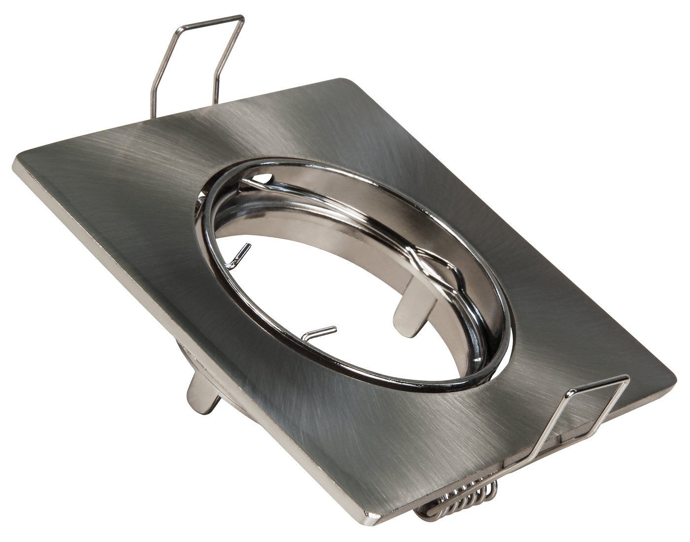 McShine Einbaurahmen Einbaurahmen GU5.3 DL-103 80x80mm Edelstahl gebürstet eckig schwenkbar von McShine