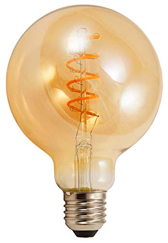 McShine - LED-Leuchtmittel Globelampe | Retro | LED Edison Vintige Glühbirne E27, 4W, 280 lm, warmweiß, 2200K, Stimmungslicht glühende Fäden goldenes Glas von McShine