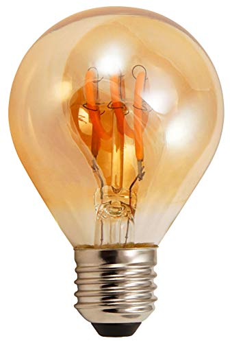 McShine - LED-Leuchtmittel Filament Tropfenlampe | Retro | LED Edison Vintage Glühbirne E27, warmweiß, 150 lm, 2200K, 2W, LED Lampe goldenes Glas von McShine