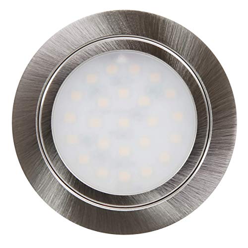 McShine - LED Möbelleuchte Einbauleuchte | LM-12 | 2,4W, 160 lm, warmweiß, 3000K, 65,5mm-Ø, 10,7mm EBT. von McShine