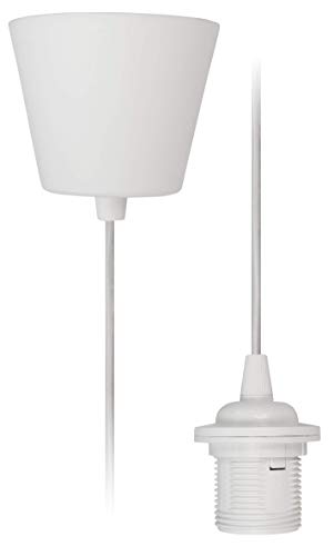 McShine - Lampenaufhängung Schnurpendel Fassung | E27 Fassung, 230V, 1,2m Kabel | ideal für Renovierung | frei wählbarer Lampenschirm (Textilkabel) von McShine