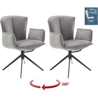 MCA furniture 4-Fußstuhl "NALON Esszimmerstuhl (2er Set) - Stuhl" (Set) 2 Stk.360 drehbar, Schwingfunktion, Metall, Veloursoptik, belastbar 120 kg von Mca Furniture