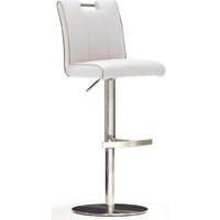 MCA furniture Bistrostuhl "BARBECOOL Barhocker Bistrostuhl Tresenhocker" () mit Rückenlehne, Bodenplatte rund, 360 drehbar, Sitzhöhe von 55-80cm von Mca Furniture