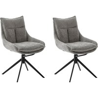 MCA furniture Esszimmerstuhl, Strukturstoff, (2er-Set), drehbar 360, Dreh- & Schwingfunktion, Belastbarkeit 120 kg von Mca Furniture