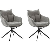 MCA furniture Esszimmerstuhl, Strukturstoff, (2er-Set), drehbar 360, Dreh- & Schwingfunktion, Belastbarkeit 120 kg von Mca Furniture