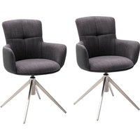 MCA furniture Esszimmerstuhl "Mecana" (Set) 2 Stk.2er Set Materialmix, Stuhl 360 drehbar mit Nivellierung, bis 120 kg von Mca Furniture