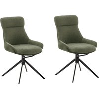 MCA furniture Esszimmerstuhl "PELION", Feingewebe, (2er-Set), drehbar 360, Dreh- & Schwingfunktion, Sitzhöhe ca. 50 cm von Mca Furniture
