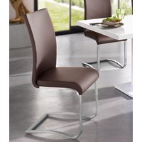 MCA furniture Freischwinger "Arco" (Set) 2 Stk.Stuhl mit Echtlederbezug, belastbar bis 130 Kg von Mca Furniture