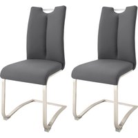 MCA furniture Freischwinger "Artos" (Set) 2 Stk.Stuhl mit Echtlederbezug, bis 140 Kg belastbar von Mca Furniture