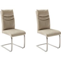 MCA furniture Freischwinger "Gibara Schwingstuhl 2er Set", (Set), 2 St., Veloursstoff, Esszimmerstuhl,Nosag Federung im Sitz,Flachrohr,Belastbarkeit 140 kg von Mca Furniture