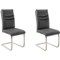 MCA furniture Freischwinger "Gibara Schwingstuhl 2er Set", (Set), 2 St., Veloursstoff, Esszimmerstuhl,Nosag Federung im Sitz,Flachrohr,Belastbarkeit 140 kg von Mca Furniture