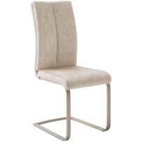 MCA furniture Freischwinger "Hudson Schwingstuhl 4er Set" (Set) 4 Stk.Flachrohr,Vintage-Veloursoptik,mit Griff,belastbar 140 kg von Mca Furniture