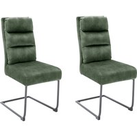 MCA furniture Freischwinger "Lampang", (Set), 2 St., 2er Set, Stuhl mit Stoffbezug im Vintagelook, belastbar bis 120 kg von Mca Furniture