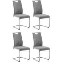MCA furniture Freischwinger "MCA TERESINA Schwingstuhl mit Griffloch", Feingewebe, (4er-Set), Schwingstühle mit Griffloch, Komfortsitzhöhe von ca. 48 cm von Mca Furniture