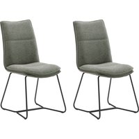 MCA furniture Stuhl "Hampton", (Set), 2 St., Chenilleoptik, 2er Set, mit Griff, Belastbarkeit 120 Kg, Sitzhöhe ca. 49 cm von Mca Furniture