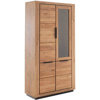 MCA living Vitrine "GRENO Vitrine groß" 1 Stk. tlg. aus massiver Wildeiche, Metallgriffe, Breite 107 cm von Mca Living