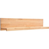 MCA living Wandboard "Fenja Wandpaneel, Wandregal, Regal, Regal mit Boden", (1 St.), Massivholz, Kernbuche, 1 Boden mit Blende, Breite 150 cm von Mca Living