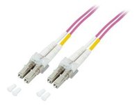 Mcab 7003415 LC/LC 50/125 15m OM4 LSZH LWL Duplex Jumper Kabel violett von Mcab