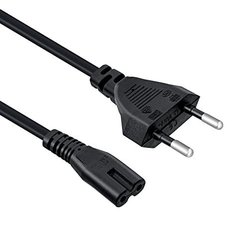 Mcbazel 3m schwarzes Netzkabel, Euro-Stecker C7 2-poliges Netzkabel für PS5 / PS4 / PS3 / Xbox Serie X/S - Schwarz von Mcbazel